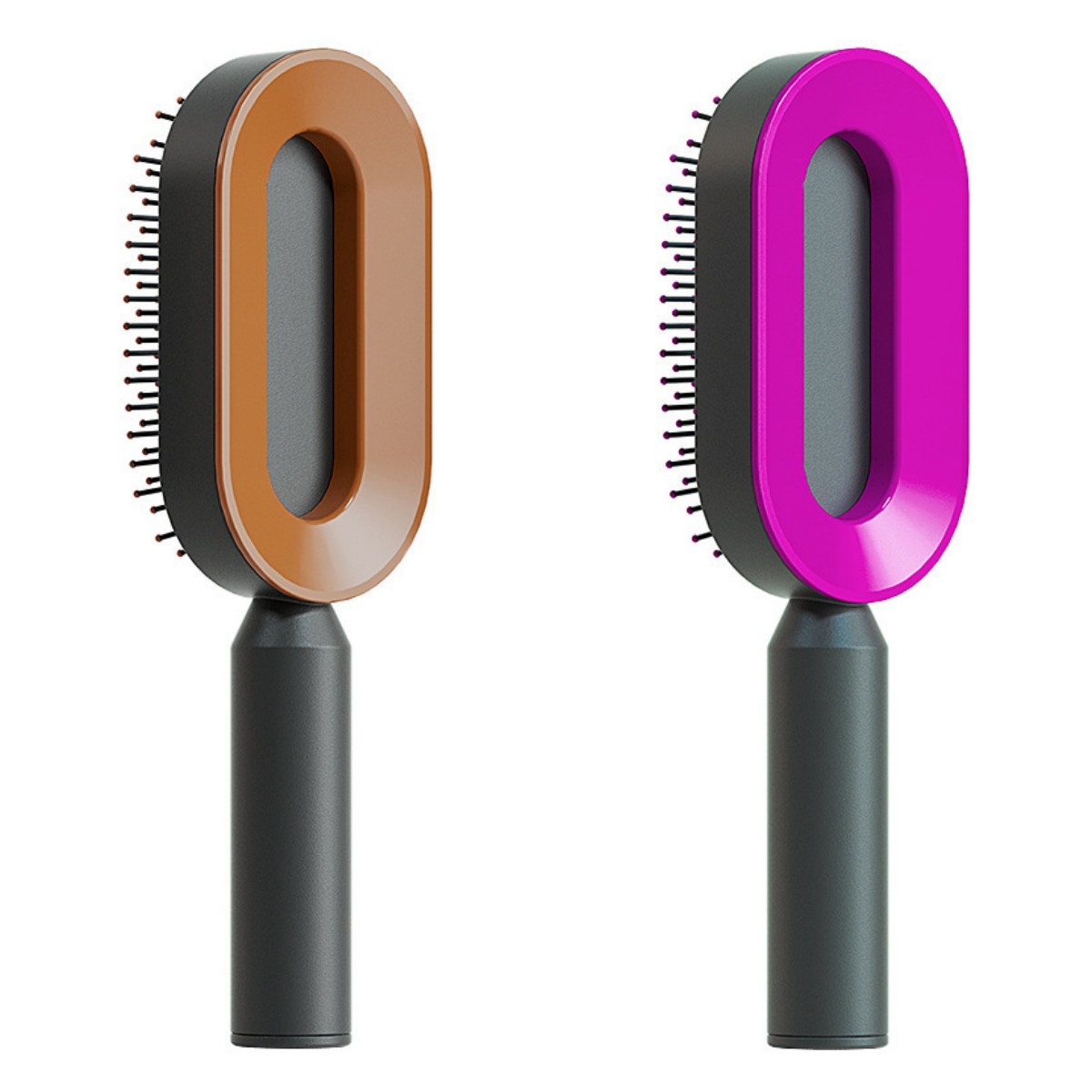Self Cleaning Hair Brush For Women One-key Cleaning Hair Loss Airbag Massage Scalp Comb Anti-Static Hairbrush - XMART