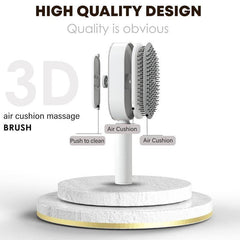 Comb Self-Cleaning Hair Brush, 3D Air CushionMassage Brush Air Bag Massage - XMART