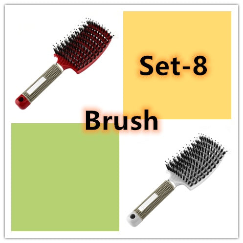 Hairbrush Anti Klit Brushy Haarborstel Women Detangler Hair Brush Bristle Nylon Scalp Massage  Teaser Hair Brush Comb - XMART