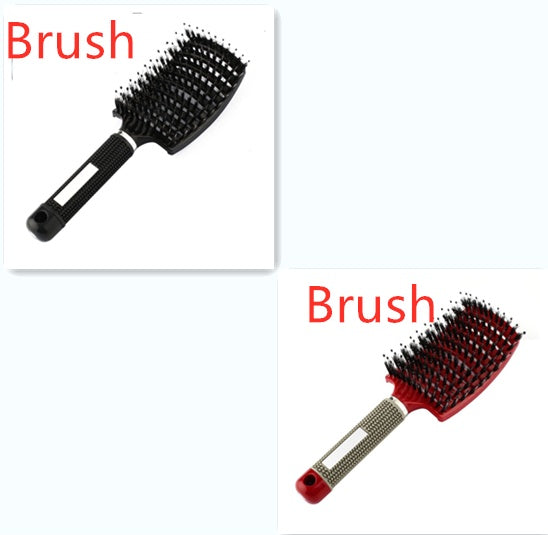 Hairbrush Anti Klit Brushy Haarborstel Women Detangler Hair Brush Bristle Nylon Scalp Massage  Teaser Hair Brush Comb - XMART