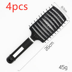 Hairbrush Anti Klit Brushy Haarborstel Women Detangler Hair Brush Bristle Nylon Scalp Massage  Teaser Hair Brush Comb - XMART