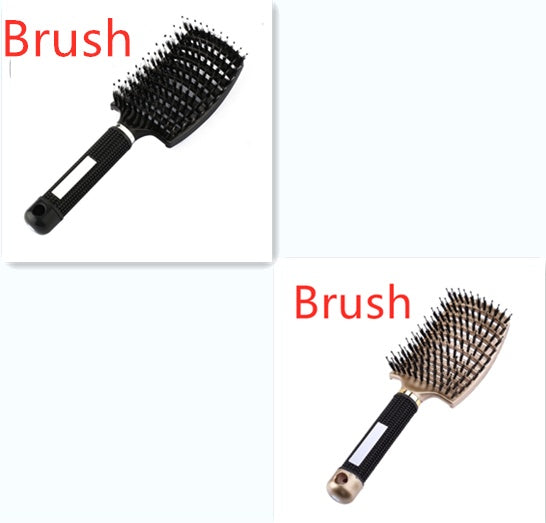 Hairbrush Anti Klit Brushy Haarborstel Women Detangler Hair Brush Bristle Nylon Scalp Massage  Teaser Hair Brush Comb - XMART