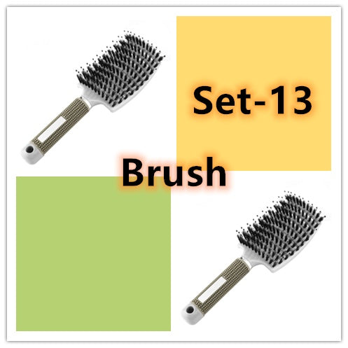 Hairbrush Anti Klit Brushy Haarborstel Women Detangler Hair Brush Bristle Nylon Scalp Massage  Teaser Hair Brush Comb - XMART