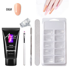 Painless Extension Gel Nail Art Without Paper Holder Quick Model Painless Crystal Gel Set - XMART
