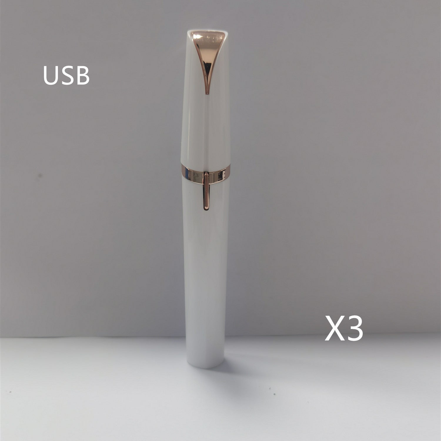 Mini Electric Eyebrow Trimmer Lipstick Brows Pen Hair Remover Painless Razor Epilator with LED Light - XMART