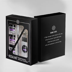 Nail Powder Acrylic System Kit Professional Nail Art Tool Set Contain Glass Cup Acrylic Liquid Extention Carving Manicure - XMART