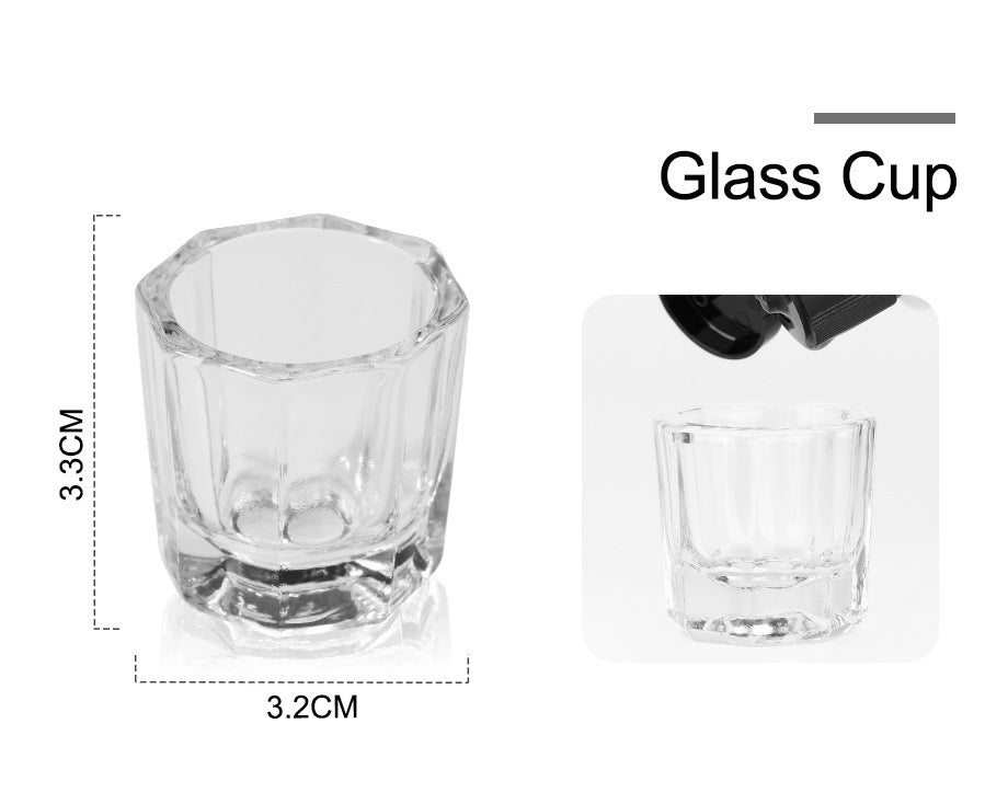 Nail Powder Acrylic System Kit Professional Nail Art Tool Set Contain Glass Cup Acrylic Liquid Extention Carving Manicure - XMART