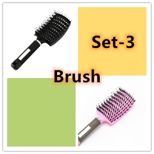 Hairbrush Anti Klit Brushy Haarborstel Women Detangler Hair Brush Bristle Nylon Scalp Massage  Teaser Hair Brush Comb - XMART