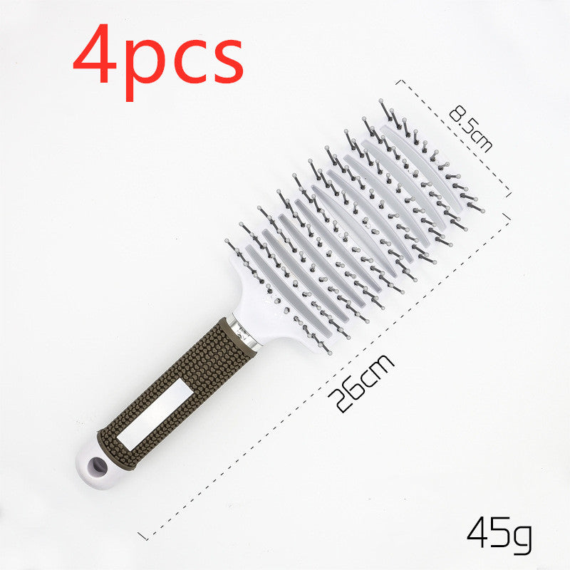 Hairbrush Anti Klit Brushy Haarborstel Women Detangler Hair Brush Bristle Nylon Scalp Massage  Teaser Hair Brush Comb - XMART