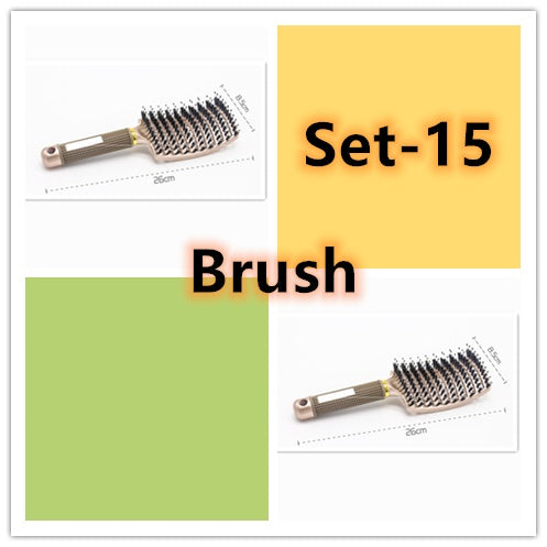 Hairbrush Anti Klit Brushy Haarborstel Women Detangler Hair Brush Bristle Nylon Scalp Massage  Teaser Hair Brush Comb - XMART
