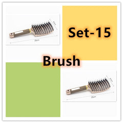 Hairbrush Anti Klit Brushy Haarborstel Women Detangler Hair Brush Bristle Nylon Scalp Massage  Teaser Hair Brush Comb - XMART