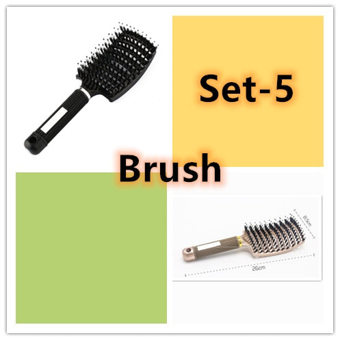 Hairbrush Anti Klit Brushy Haarborstel Women Detangler Hair Brush Bristle Nylon Scalp Massage  Teaser Hair Brush Comb - XMART