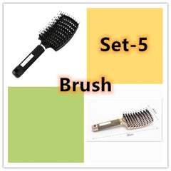 Hairbrush Anti Klit Brushy Haarborstel Women Detangler Hair Brush Bristle Nylon Scalp Massage  Teaser Hair Brush Comb - XMART