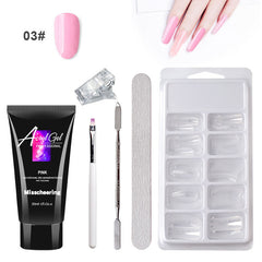 Painless Extension Gel Nail Art Without Paper Holder Quick Model Painless Crystal Gel Set - XMART