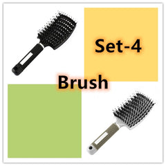 Hairbrush Anti Klit Brushy Haarborstel Women Detangler Hair Brush Bristle Nylon Scalp Massage  Teaser Hair Brush Comb - XMART