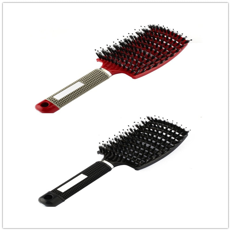 Hairbrush Anti Klit Brushy Haarborstel Women Detangler Hair Brush Bristle Nylon Scalp Massage  Teaser Hair Brush Comb - XMART