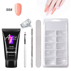 Painless Extension Gel Nail Art Without Paper Holder Quick Model Painless Crystal Gel Set - XMART