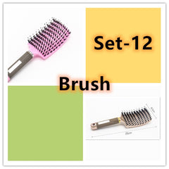 Hairbrush Anti Klit Brushy Haarborstel Women Detangler Hair Brush Bristle Nylon Scalp Massage  Teaser Hair Brush Comb - XMART