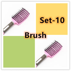 Hairbrush Anti Klit Brushy Haarborstel Women Detangler Hair Brush Bristle Nylon Scalp Massage  Teaser Hair Brush Comb - XMART