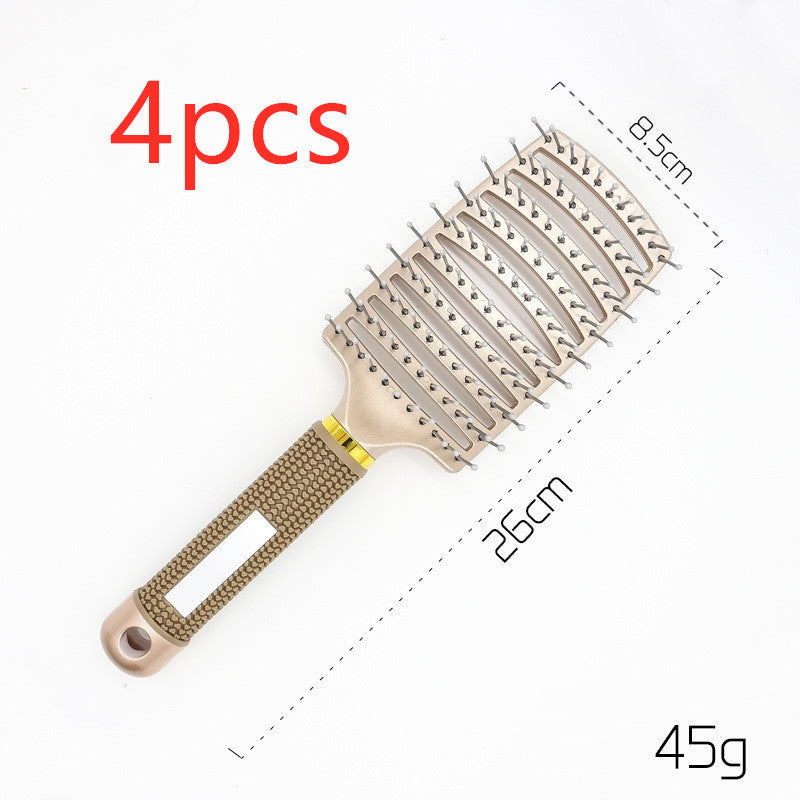 Hairbrush Anti Klit Brushy Haarborstel Women Detangler Hair Brush Bristle Nylon Scalp Massage  Teaser Hair Brush Comb - XMART