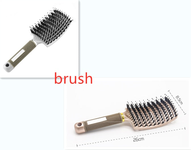 Hairbrush Anti Klit Brushy Haarborstel Women Detangler Hair Brush Bristle Nylon Scalp Massage  Teaser Hair Brush Comb - XMART
