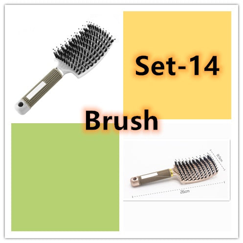 Hairbrush Anti Klit Brushy Haarborstel Women Detangler Hair Brush Bristle Nylon Scalp Massage  Teaser Hair Brush Comb - XMART