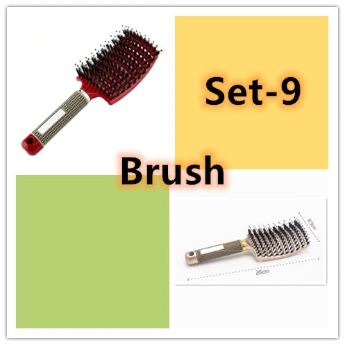 Hairbrush Anti Klit Brushy Haarborstel Women Detangler Hair Brush Bristle Nylon Scalp Massage  Teaser Hair Brush Comb - XMART