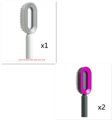 Self Cleaning Hair Brush For Women One-key Cleaning Hair Loss Airbag Massage Scalp Comb Anti-Static Hairbrush - XMART