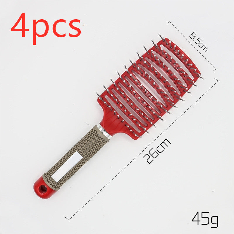 Hairbrush Anti Klit Brushy Haarborstel Women Detangler Hair Brush Bristle Nylon Scalp Massage  Teaser Hair Brush Comb - XMART