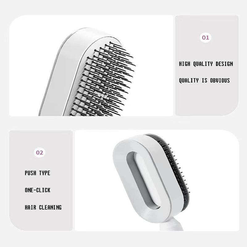 Comb Self-Cleaning Hair Brush, 3D Air CushionMassage Brush Air Bag Massage - XMART