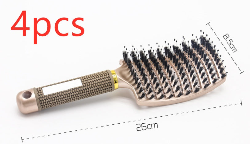 Hairbrush Anti Klit Brushy Haarborstel Women Detangler Hair Brush Bristle Nylon Scalp Massage  Teaser Hair Brush Comb - XMART