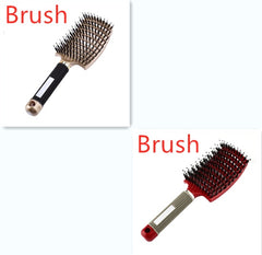 Hairbrush Anti Klit Brushy Haarborstel Women Detangler Hair Brush Bristle Nylon Scalp Massage  Teaser Hair Brush Comb - XMART
