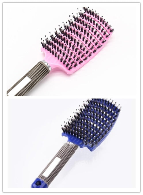Hairbrush Anti Klit Brushy Haarborstel Women Detangler Hair Brush Bristle Nylon Scalp Massage  Teaser Hair Brush Comb - XMART