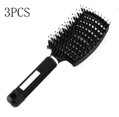 Hairbrush Anti Klit Brushy Haarborstel Women Detangler Hair Brush Bristle Nylon Scalp Massage  Teaser Hair Brush Comb - XMART