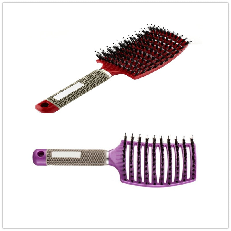 Hairbrush Anti Klit Brushy Haarborstel Women Detangler Hair Brush Bristle Nylon Scalp Massage  Teaser Hair Brush Comb - XMART