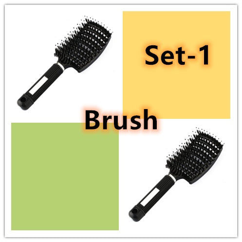 Hairbrush Anti Klit Brushy Haarborstel Women Detangler Hair Brush Bristle Nylon Scalp Massage  Teaser Hair Brush Comb - XMART