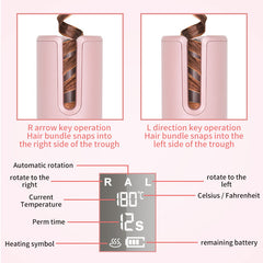 Wireless Automatic Curler USB  LCD Screen Ceramic Heating Anti-perm Curler - XMART