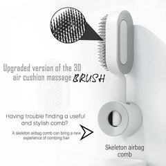 Comb Self-Cleaning Hair Brush, 3D Air CushionMassage Brush Air Bag Massage - XMART