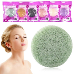 Natural Round Shap Konjac Sponge Face Cleaning Sponge - XMART