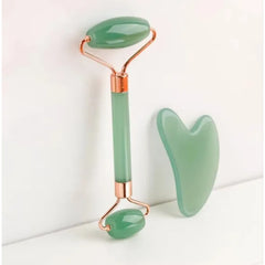 Gua Sha Board 2PCS Massage Stone For Facial Body Skincare Roller Scraping Massager Natural Resin Facial Lifting Scraper Neck Anti Wrinkle Massager Tool - XMART