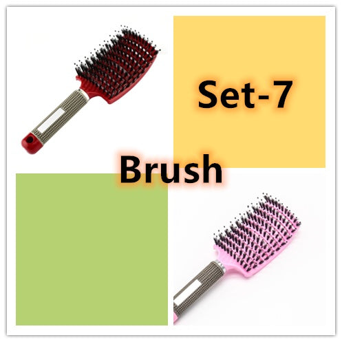 Hairbrush Anti Klit Brushy Haarborstel Women Detangler Hair Brush Bristle Nylon Scalp Massage  Teaser Hair Brush Comb - XMART