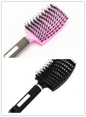 Hairbrush Anti Klit Brushy Haarborstel Women Detangler Hair Brush Bristle Nylon Scalp Massage  Teaser Hair Brush Comb - XMART