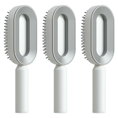 Self Cleaning Hair Brush For Women One-key Cleaning Hair Loss Airbag Massage Scalp Comb Anti-Static Hairbrush - XMART