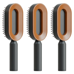 Self Cleaning Hair Brush For Women One-key Cleaning Hair Loss Airbag Massage Scalp Comb Anti-Static Hairbrush - XMART