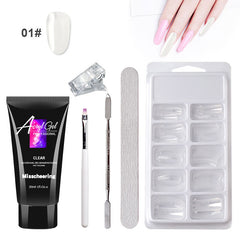 Painless Extension Gel Nail Art Without Paper Holder Quick Model Painless Crystal Gel Set - XMART