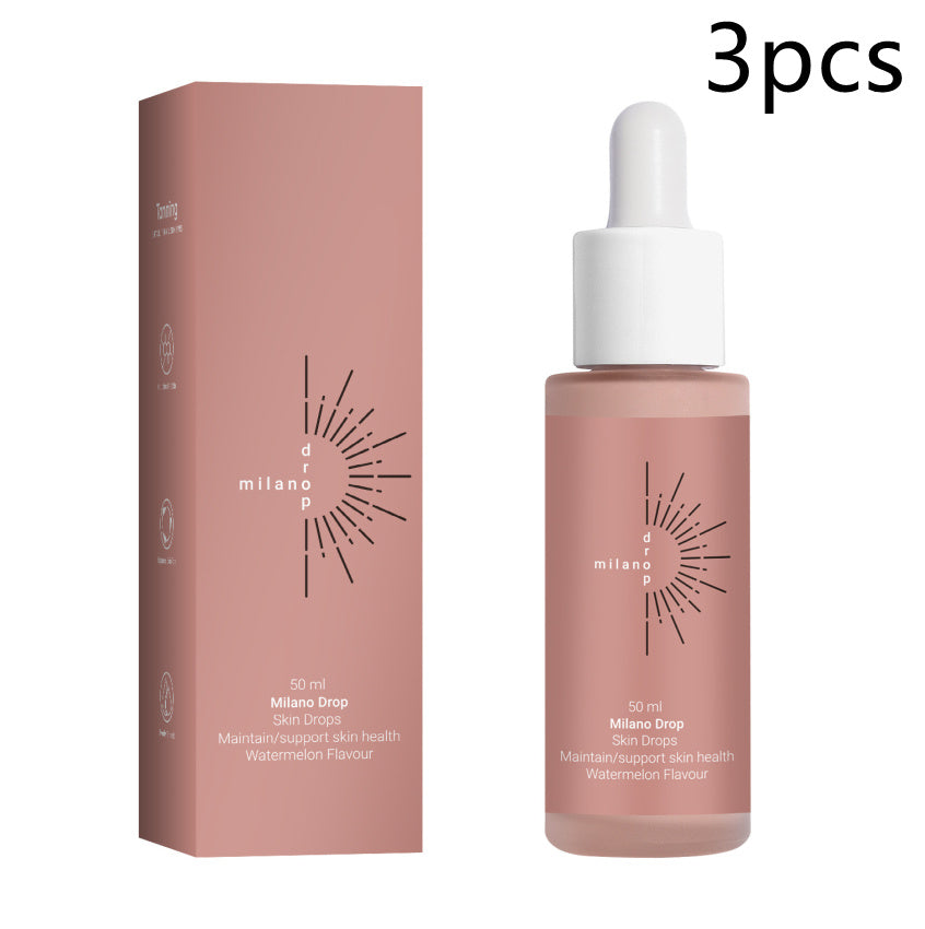 Tanning Face Serum Face Body Tanning Bed Outdoor Fine Line Repair Skin Serum Dark Bronzer Self Tanning Serum Drops - XMART