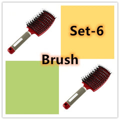 Hairbrush Anti Klit Brushy Haarborstel Women Detangler Hair Brush Bristle Nylon Scalp Massage  Teaser Hair Brush Comb - XMART