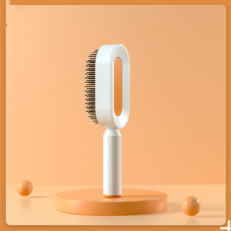 Self Cleaning Hair Brush For Women One-key Cleaning Hair Loss Airbag Massage Scalp Comb Anti-Static Hairbrush - XMART