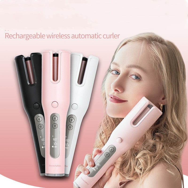 Wireless Automatic Curler USB  LCD Screen Ceramic Heating Anti-perm Curler - XMART