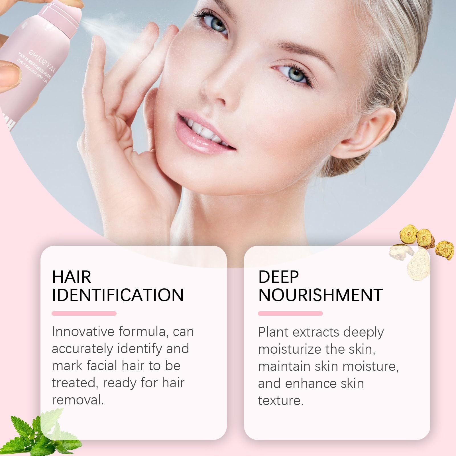 Hair Identifier Spray For Face Shaving, Skin Body Hair Identifying Spray With Razors,Hair Identifier Spray For Face Dermaplaning, Women Dermaplaning Tool For Face - XMART